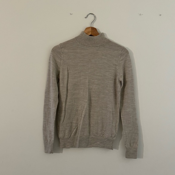 MUJI FINE KNIT WOOL MOCKNECK SWEATER - Picture 3 of 6